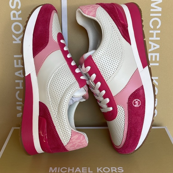 MICHEL KORS ANDI TRAINER
FAUX LEATHER/SUEDE
Electric Pink Multi 
Sneakers - Picture 11 of 16